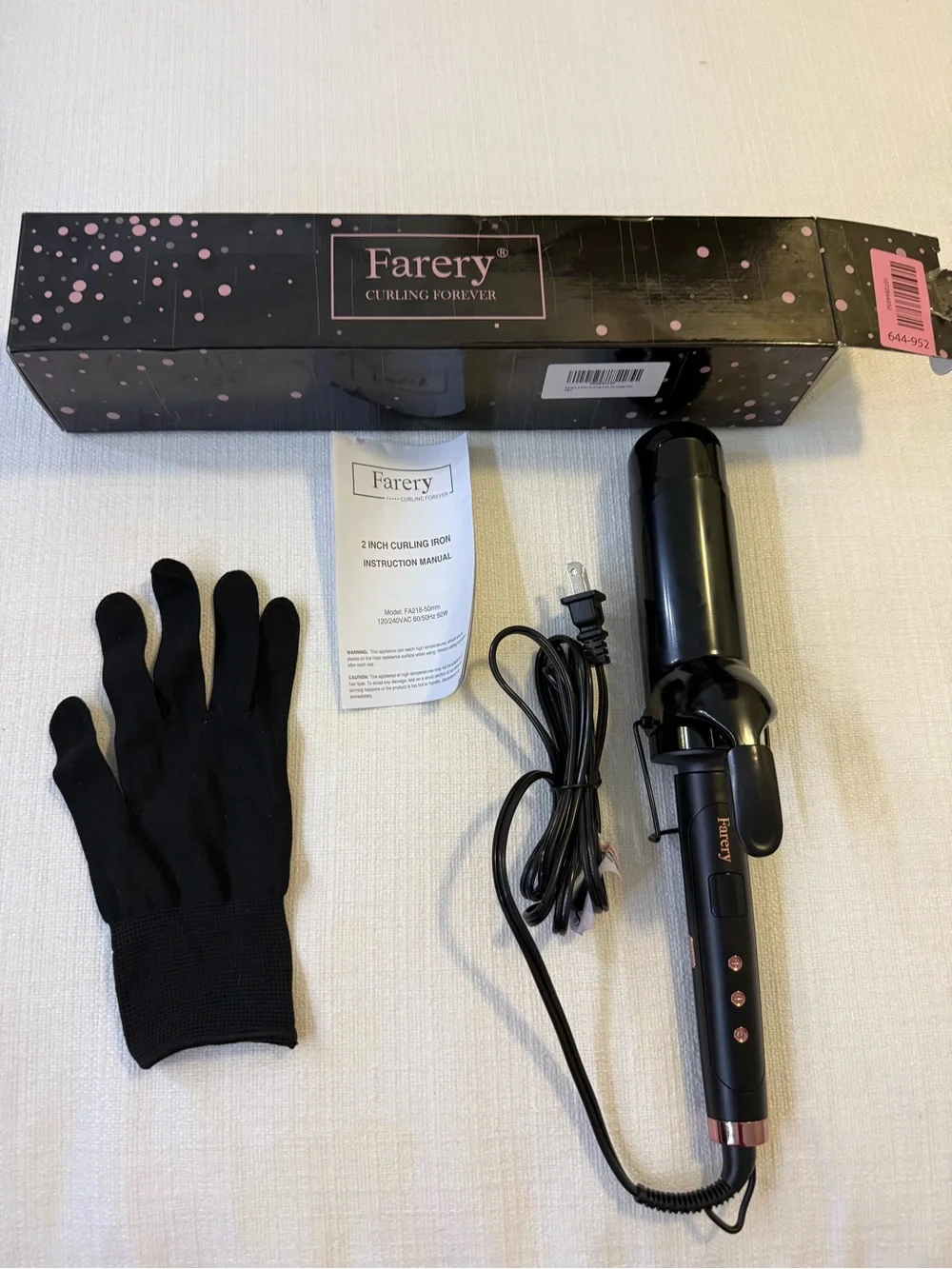 Farery Pink & Black Curling Iron - Women Hair Tool